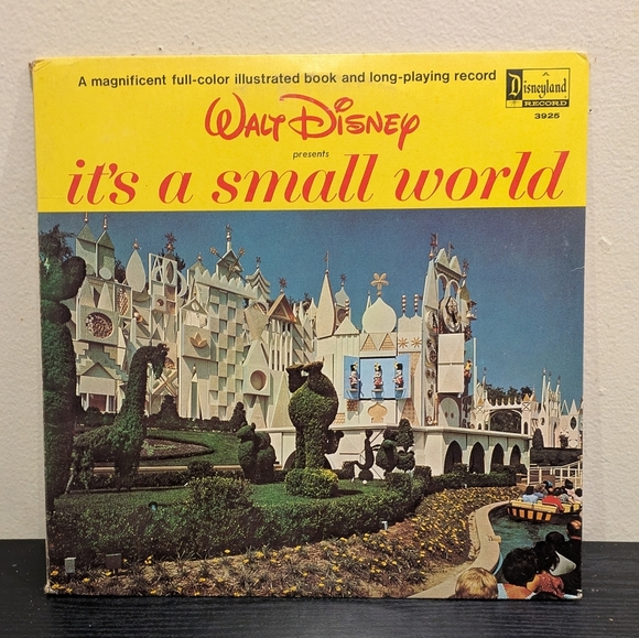 Disney It's a Small World Book and Record - Yellow and Blue - Picture 1 of 6